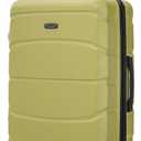 DUKAP SENSE Hardside Luggage with Spinner Wheels | 28 in Durable Lightweight Large Checked Suitcase for Travel | Zipper Clouser Suit Case with Gel Handles and Trolley | Green