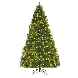8 ft. Pre-Lit PVC Hinged Artificial Christmas Tree with 430 LED Lights
