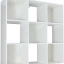Amazon Basics Storage Cube Shelf Organizer, 9 Cubes, White, 11.7" D x 35.9" W x 35.9" H