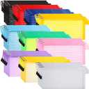 40 Pack 10 Colors Zipper Mesh Pouch, Pencil Pouch Pen Bag Colorful Pencil Pen Bag Multipurpose Travel Bags for Office Supplies Cosmetics Travel Accessories Multicolor