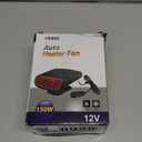 Car Heater, 12V 150W Car Defroster and Cooling Fan, Portable Car Heater, 2 in1 Heating/Cooling Outlet Plug in Cigarette Lighter Automobile Windscreen Fan for Winter and Wet Weather