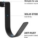 2 x Add-On Storage Hook Accessory for Ceiling Rack and Wall Shelving, Rail Hook, 6 Pack