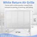 Howeall 20"W x 14"H [Duct Opening Size] Steel Return Air Grille, Air Return Vent Cover for Ceiling and Sidewall - HVAC Air Vent Covers - [Outer Dimensions: 21.75"W x 15.75"H]