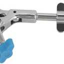 Clamp, 3 Prong Swivel Flask Clamp, Test Tube Condenser Holder with Flexible Jaws