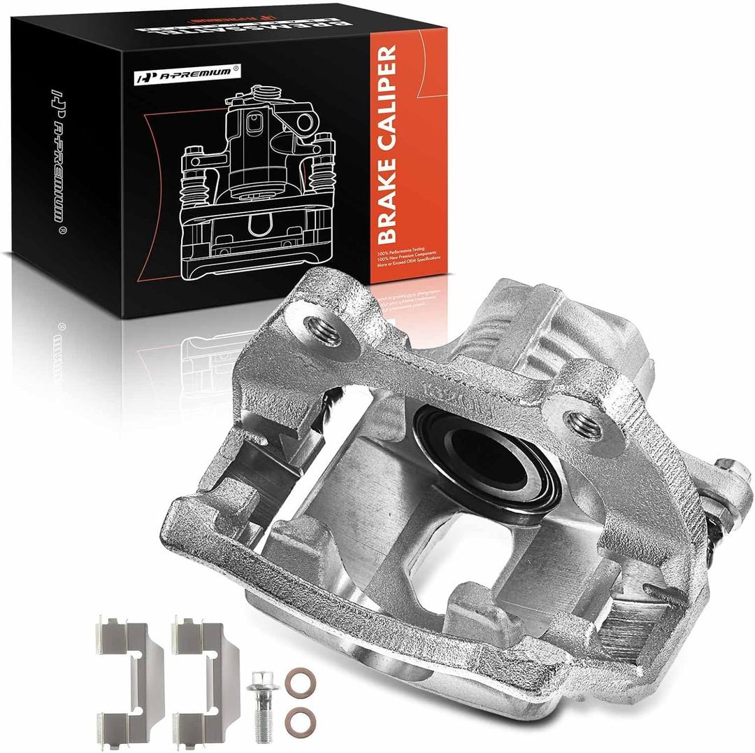 A-Premium Disc Brake Caliper Assembly with Bracket Compatible with Select GMC, Buick, Saturn, Chevy and Cadillac Models - Acadia, Acadia Limited, Enclave, Outlook, Traverse, XTS - Rear Driver Side