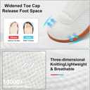 Womens Walking Shoes Comfortable Wide Diabetic Shoes Adjustable Elderly Neuropathy Bunion Swollen Feet Nursing Shoe Breathable Indoor Outdoor Flat Slippers (11.5 Wide, White)