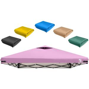 10x10 Pop Up Canopy Replacement Top Cover with Air Vent for Straight Leg Canopy Tent, Waterproof for Outdoor Garden Patio Camping Sun Shade(Frame NOT INCUDE) (Pink)
