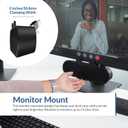 Cyber Acoustics USB & Bluetooth Speaker Bar (CA-2890PRO) USB Powered with Speakerphone for PC and Bluetooth for Connection to Smartphones, Clamps to Monitors up to 2 Inches Thick, 20 Watts