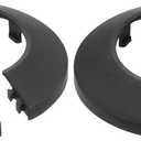 uxcell Escutcheon Plate, 2Pcs 50mm - Fit 1.9" Outer Diameter Split Pipe Flange Water Pipe Cover Collar Decoration, PP Plastic Plumbing Cover Plates (Black)