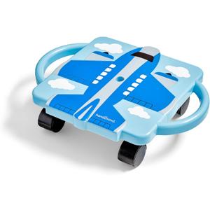 hand2mind Blue Plane Glider Scooter Board, Floor Scooter Board, Gross Motor Toys, Kids Exercise & Physical Education Equipment, Playground Toys, Indoor Active Play, Toddler Outdoor Activities