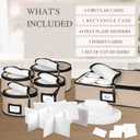 China Storage Containers 5-Piece Set Moving Boxes for Dinnerware, Glasses, Plates, Mugs and Saucers Sturdy Quilted Microfiber Dish Organizer with Dividers for Seasonal Storage - Holds Set of 12, Brown