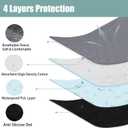 Hexagon Washable Liner for Small Animal Playpen, Portable Reusable Guinea Pig Playpen Pad Hamster Cage Pee Pad Super Absorbent Indoor Waterproof Anti-Slip for Rabbit Bunny (Grey)