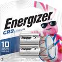 2 x Energizer CR2 Lithium Batteries (2 Pack), 3V Photo Batteries