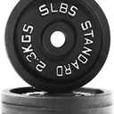 Cast Iron 1-Inch Standard Weight Plate for Strength Training & Weightlifting