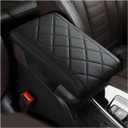 Car Center Console Pad, Anti-Scratch Memory Foam Vehicle Armrest Seat Storage Box Cover, Soft Comfortable Automotive Console Protection Cushion, Universal for SUV Sedan Truck (Black)