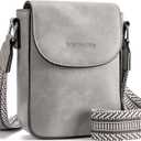 BOSTANTEN Small Crossbody Bags for Women Cell Phone Purse Leather Wallet Handbags with Card Slots (B01-light Grey)