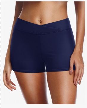 Yonique Womens Swim Shorts Bathing Suits Bottoms Swimsuit Bottoms, size Large, Blue