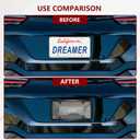 2PCS Clear License Plate Covers and Frames, Personalized License Plate Frame with Screws Screw Caps Washers, Rust-Proof Auto LicensePlate Holder, Universal License Protector for Standard US Plates