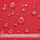 MIULEE Pack of 2 Outdoor Waterproof Decorative Farmhouse Throw Pillow Covers - Square Solid Color Couch Pillows for Patio Tent Bed Sofa Living Room - 18x18 Inch Red