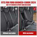 Mabett Seat Cover Protector with Rear Cup Holder for Ford Bronco Accessories 2026,2021-2025 Full Set Interior Covers with Felt (Black, 4-Door with Felt and Rear Cup Holder)