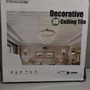 STICKGOO Drop Ceiling Tiles 24 x 24in, Waterproof, Premium PVC Ceiling Panels to Prevent Breakage, Pack of 12 Tiles Cover 48 Sq. Ft, White