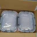 M MCIRCO [80 oz & 36 oz Extra Large Glass Food Storage/Baking Containers Set with Lids, 2 Pack 80 oz(10 cup)&2 Pack 36 oz (4.5 cup) Airtight Glass Container,Microwave,Oven,Freezer and Dishwasher