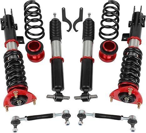 cciyu Coilover Damping Adjustable Lowering Kit Fit for Ford for Mustang 2015-2021 Suspension Shock Absorbers Adjustable Coilovers-Fit S500 6th Generation