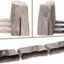 Landscape Edging Faux Stone Garden Edging Border,2.75 in Tall Decorative Stone-Look Garden Border Edging for Flower Bed,Lawn,Landscaped Yard,Tree and Garden Border,with Anchor Spikes,68FT,Brown