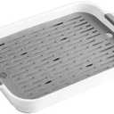 Gigicloud Rabbit Litter Box with Grate, 10.5 x 7.2 Inch Guinea Pig Litter Pan Anti-turnover Pet Toilet Potty Trainer Corner Guinea Pig Training Pan Cage with Toilet Tray For Rabbit Chinchilla Guinea