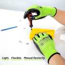 MANUSAGE Nitrile Work Gloves, 3D Comfort Stretch Fit, Powerful Grip, Touchscreen, Durable Foam Coated, Flexible, Lightweight, Machine Washable, Size-L Yellow 24 Pairs