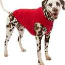 Kurgo Core Sweater - Cold Weather Dog Outfit - Cozy Knit Fleece Layer - Adjustable Neck Dogwear - Reflective Accents - Machine Washable Gear - Heather Red - XSmall