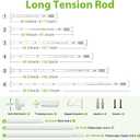 Extra Long Tension Rod 41-165inch Heavy Duty Tension Curtain Rods no Drilling Outdoor Curtain Rod for Patio,Windows,Shower,Doorway,Spring Rods Diameter 1.26inch White
