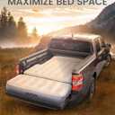 Inflatable Truck Bed Mattress for Tacoma Truck Air Mattress 5ft-5.5ft for Mid-Size Pickup with Detachable Tailgate Extension, Honda Ridgeline Jeep Gladiator JT,Space-Optimized Design, Built in Pump