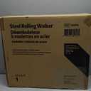 Medline Steel Rollator Walker with Seat, Burgundy, 350 lb. Weight Capacity, 6 Wheels, Foldable, Height Adjustable Handles, Rolling Walker for Seniors, Walker for Mobility Impaired