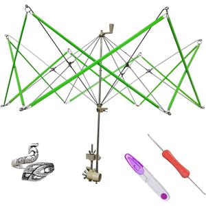 Yarn Swift Yarn Winder Yarn Ball Winder Knitting Yarn Holder for Skeins + 1 Pcs Scissors + 1PCS Adjustable Knitting Loop Crochet + 1PCS Crochet