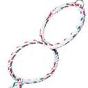 Double Hoop Bird Swing - Cotton Rope Hanging Perch Rings, Climbing Swing & Toy for Parrots, Budgies, Parakeets, Cockatiels, Conures - Large Bird Swing Toy & Cage Accessory