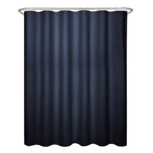Fabric Shower Curtain 12 Button Holes Machine Washable 70 in W x 72 in H