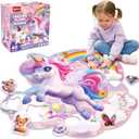 SYNARRY Unicorn Floor Puzzles for Kids Ages 4-6, Large 45 Piece Floor Puzzles for Kids Ages 4-8, Puzzles for Toddlers 3-5, Unicorn Toys Easter Basket Stuffers Gifts for 3 4 5 6 7 8 Year Old Girls