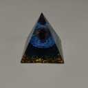 Hopeseed Orgone Pyramid for Positive Energy, Orgonite Natural Amethyst&Aquamarine Healing Crystals Pyramid for Reduce Stress Chakra Reiki Healing Meditation Cleanses The Mind and Boosts Confidence