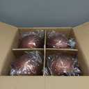 Zubebe 4 Pcs Extra Large Christmas Ball Ornaments Glitter 8'' (200 Mm) Giant Oversized Plastic Xmas Ball Big Hanging Christmas Tree Ornaments for Holiday Party Outdoor Decor(Shiny Rose Gold)