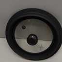 Collapsible Microwave Splatter Lid with Vented Tempered Glass Cover Wok Lid for Microwave Safe, Stockpot Steamer Pot Pan 10.5-11 inch Universal Multifunction Silicone Cover (Black)