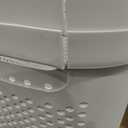 60L Slim Laundry Hamper, Clothes Basket, Lid, Ventilated, Plastic, Set of 2, White