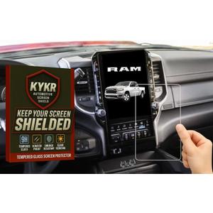 12 inches Tempered Glass Screen Protector for 2019-2026 Dodge Ram 1500, 2500, 3500, 9H Hardened, Anti-Glare, and Anti-Scratch Glass, Easy to Apply, Water-Resistant Car Accessories, Gloss (Incompatible with 14 inch model)