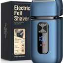 Brightup Foil Shaver Electric Razor & Shavers for Men with Trimmer[150 Min Runtime], IPX6 Waterproof Double Floating Blades for Shaving Face, Cordless/Type C Rechargeable/Travel Lock/LED Display