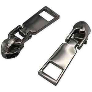 HOLSHUN #5 Zipper Sliders Zipper Pull 30pcs Bulk Heavy Duty Metal Silver Pulls for #5 Nylon Coil Zippers Replacement Luxury Bag Hardware Luggage & DIY Craft Supplies (Model 003-Silver)