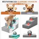 Dog Stairs for High Bed, Dual Reinforced Support Pet Steps for Large Dogs