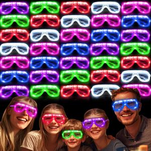 36 Pack Glow Sticks Glasses Bulk Party Pack, LED Glasses Light Up Glasses Glow In The Dark Party Supplies, Neon Glasses Party Graduation Carnival Birthday Wedding Concert 4th of July Fiesta Pool Party