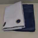 HOMEIDEAS Navy Blue Ombre Blackout Curtains 52 X 84 Inch Length Gradient Room Darkening Thermal Insulated Energy Saving Grommet 2 Panels Window Drapes for Living Room, Bedroom (52"W x 84"L (Pack of 2), Navy Blue)