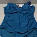 B2prity Women's Underwire One Piece Swimsuit Tummy Control Ruched Bathing Suit Criss Cross V Neck Swimwear Size 2XL