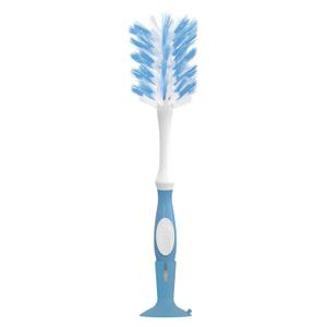 Dr. Brown's Deluxe Bottle Brush for Cleaning Baby Bottles, Nipples, and Sippy Cups with Suction Cup Stand and Vent Brush, BPA-Free, Blue, 1-Pack 